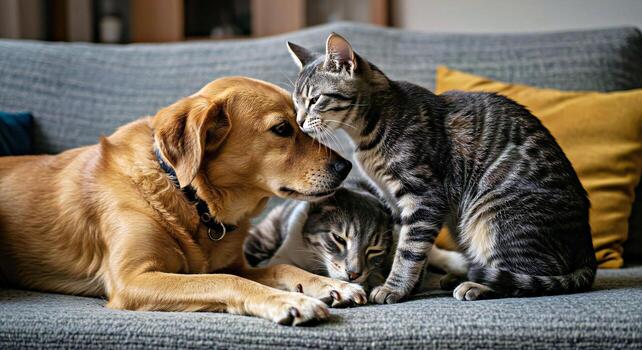 A pet parent caring for their dog
