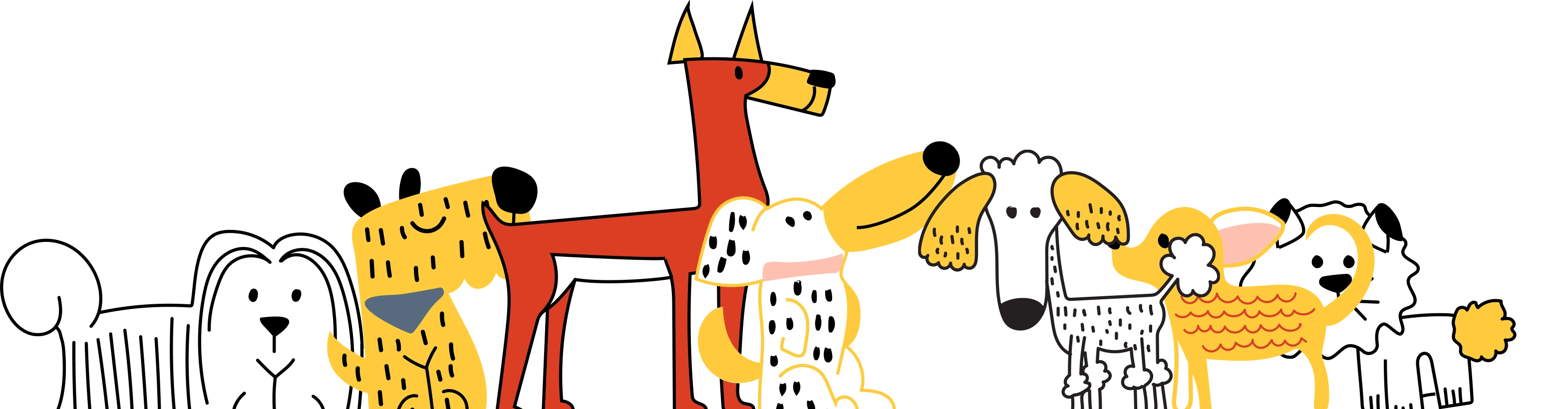 Happy pets illustration
